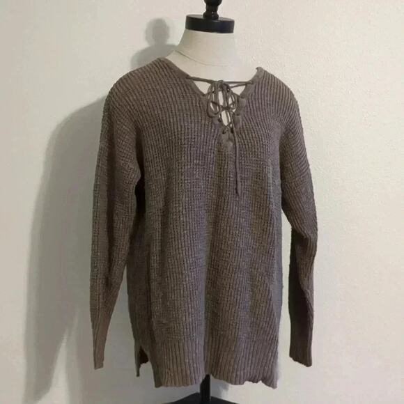 American Eagle Outfitters lace up knit sweater size XL - Picture 5 of 5